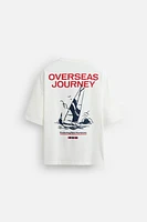T-SHIRT À IMPRIMÉ NAUTIQUE