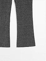 100% linen straight-leg trousers