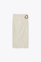 BUCKLE MIDI SKIRT