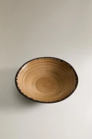 EARTHENWARE BOWL WITH CONTRAST RIM