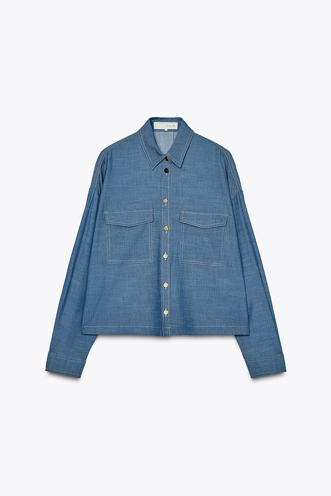 CHEMISE À POCHES PLAQUÉES