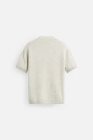 BOUCLÉ TEXTURED KNIT T-SHIRT