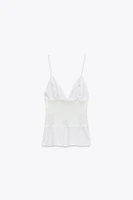 COMBINED POPLIN TOP