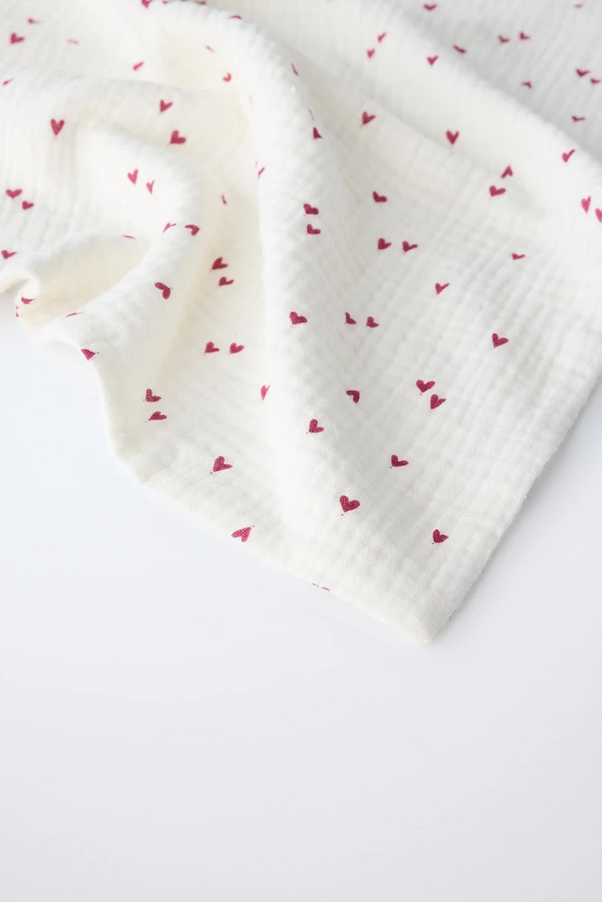 TEXTURED HEARTS SECURITY BLANKET