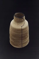 LOW SEAGRASS VASE WITH LINE