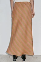 ZW COLLECTION 100% LINEN MIDI SKIRT