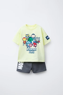 THE AVENGERS © MARVEL T-SHIRT AND BERMUDA JOGGING SET