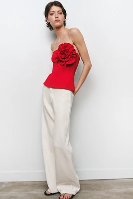 TOP BUSTIER FLEURI