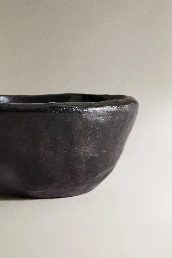 DECORATIVE IRREGULAR TERRACOTTA BOWL