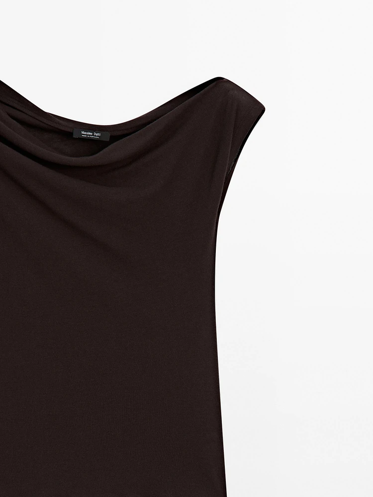 Top asymétrique 100 % coton
