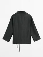 100% linen kimono with tie