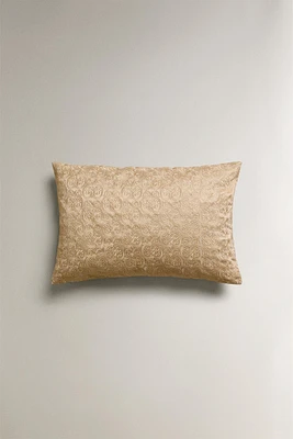 EMBROIDERED THROW PILLOW COVER