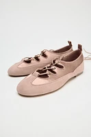 CONTRAST STRAP BALLET FLATS