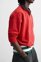 QUARTER-ZIP SWEATSHIRT