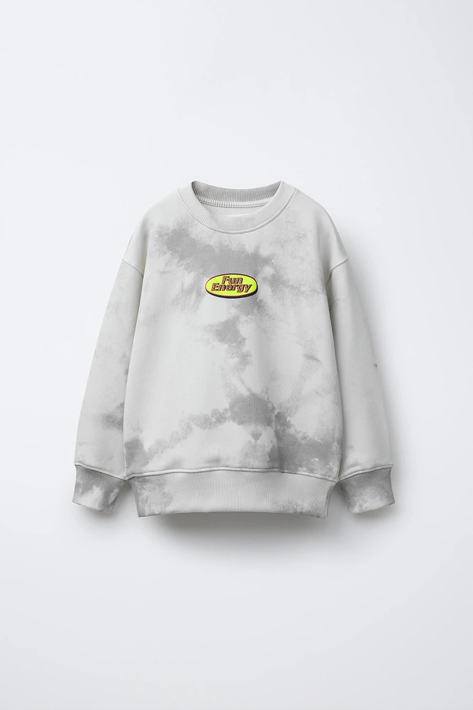 PRINTED TIE-DYE SWEATSHIRT
