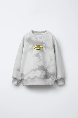 PRINTED TIE-DYE SWEATSHIRT