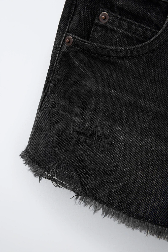 BERMUDA EN JEAN DÉCHIRÉ