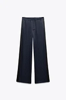 SATIN PINSTRIPE PANTS