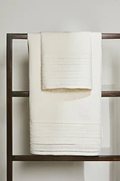 HEMSTITCHED LINEN BATH TOWEL