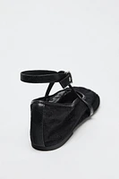 DOUBLE STRAP LACE BALLERINAS