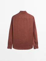 100% linen slim fit shirt