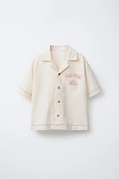 TEXTURED EMBROIDERED SHIRT