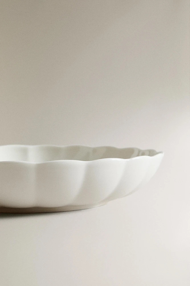 SCALLOPED PORCELAIN SOUP PLATE