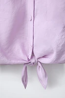 KNOTTED FLOWY SHIRT