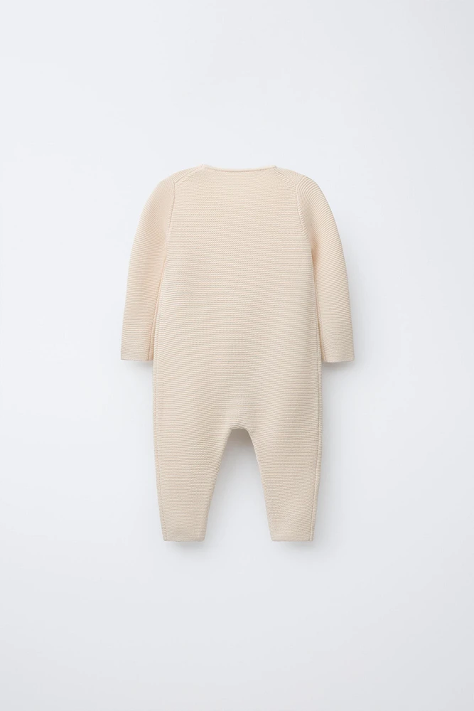 KIMONO EN MAILLE CANARD BRODÉ