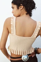 TOP EN MAILLE STYLE CORSET