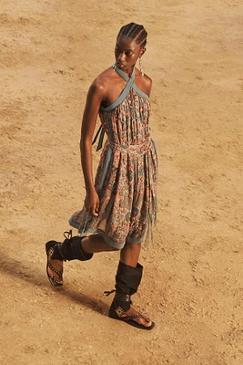 LIMITED EDITION PRINT HALTER DRESS