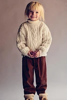 LACE TRIM KNIT SWEATER