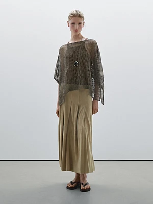 Short cutwork cape