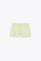 POPLIN STRIPED SHORTS