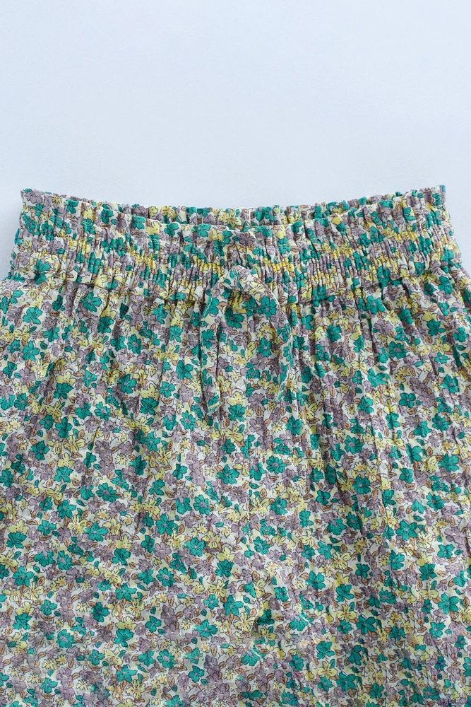ZARA TIMELESS - FLORAL PRINT BERMUDA SHORTS