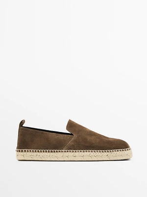 Espadrilles en croûte de cuir