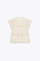 RUSTIC CROCHET LADDER STITCH TOP