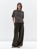 Striped 100% cotton T-shirt