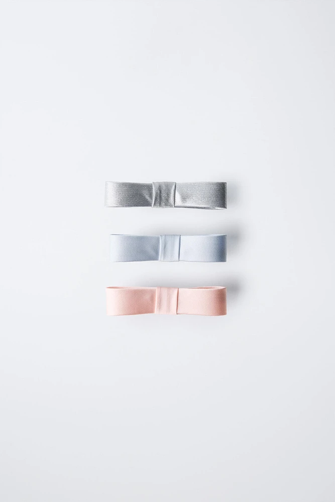 THREE-PACK OF BOW BARRETTES