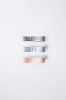 THREE-PACK OF BOW BARRETTES