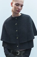 KNIT CAPE CARDIGAN