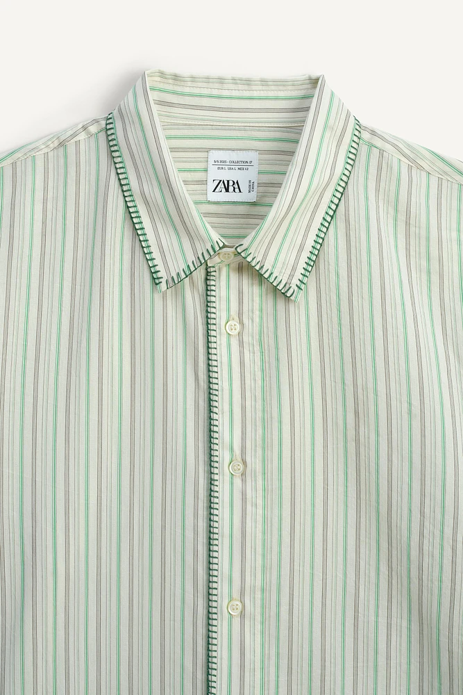 CHEMISE RAYÉE COTON/SOIE ÉDITION LIMITÉE