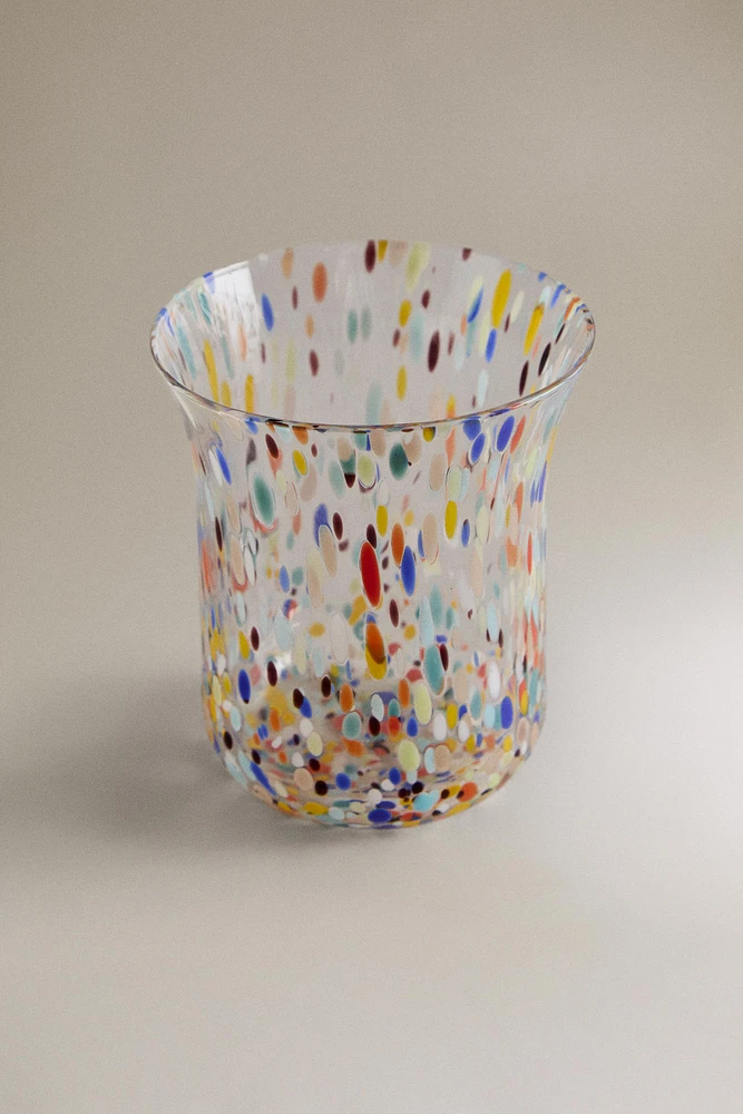 VERRE SOUFFLÉ RECYCLABLE TACHETÉ