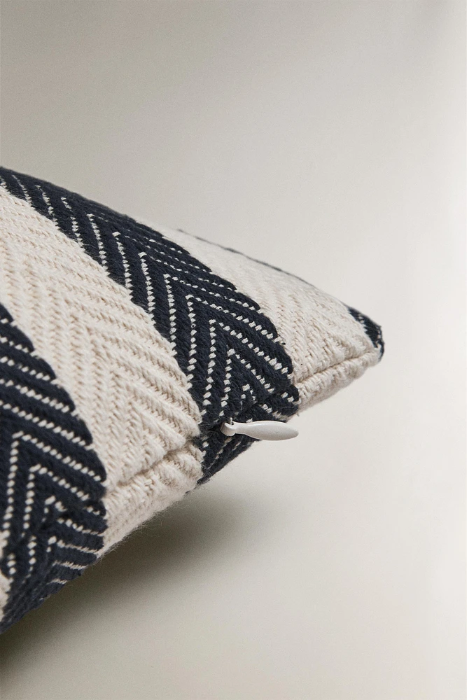 STRIPED THROW PILLOW COVER
