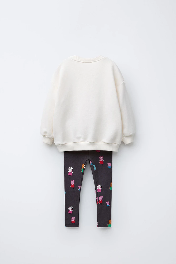PEPPA PIG™ RIBBED SWEATSHIRT AND LEGGINGS SET