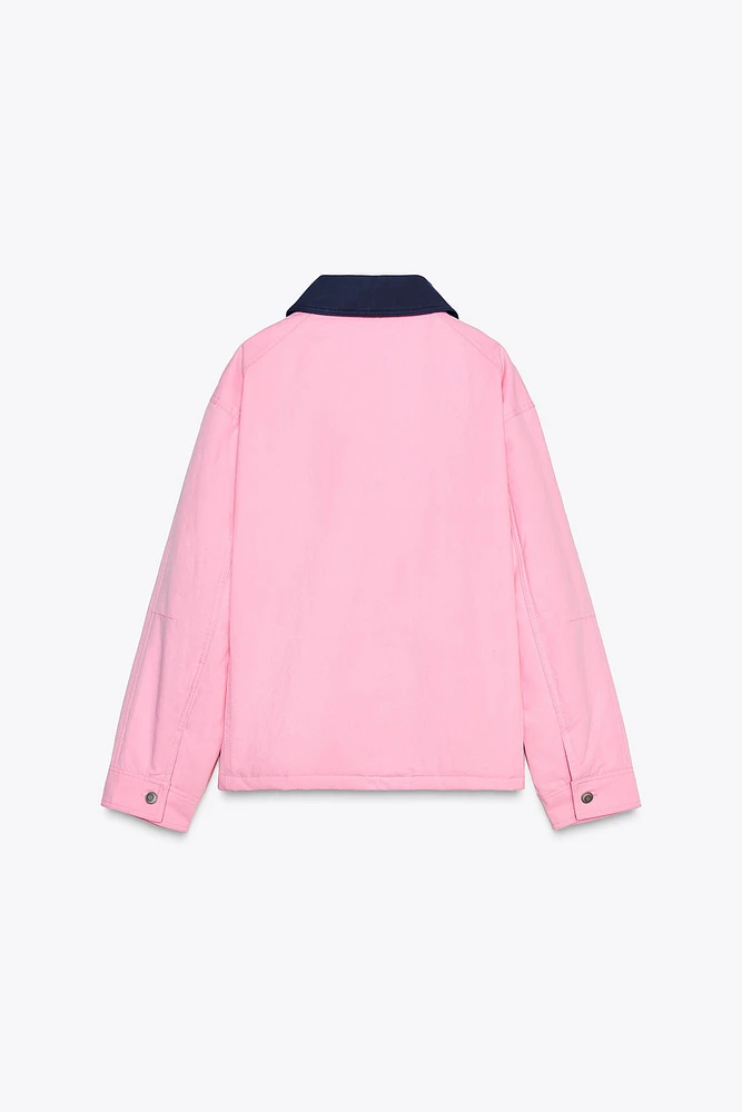 CONTRAST COLLAR JACKET