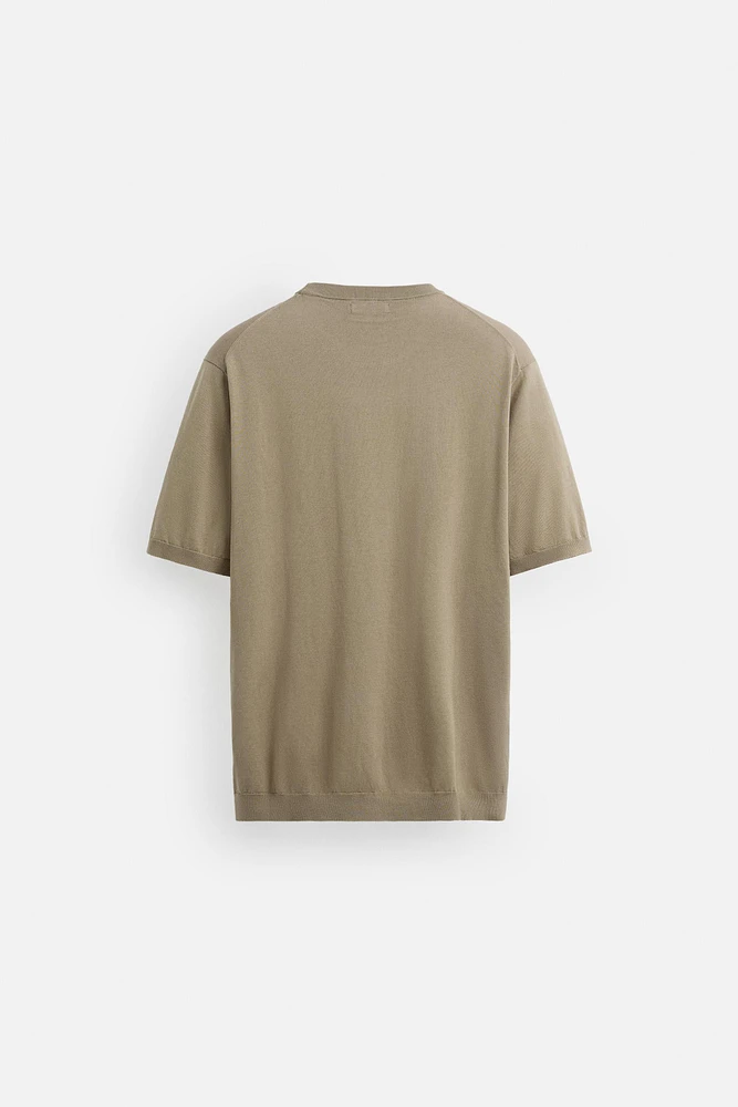 T-SHIRT REGULAR FIT EN MAILLE
