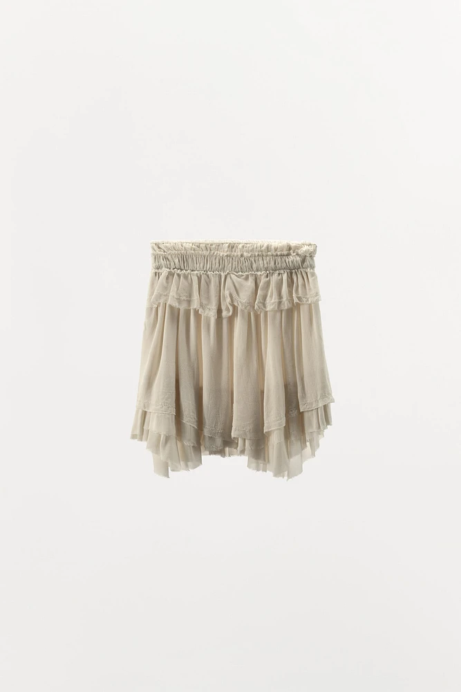 JUPE GEORGETTE À VOLANTS LIMITED EDITION