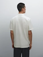 100% cotton polo shirt with micro textured weave