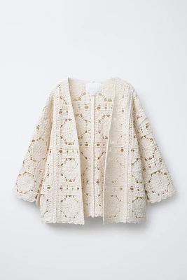MACRAMÉ FLORAL KIMONO